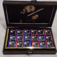 شکلات  دستسازچاپی بسته 40 عددی باکس چوبی (ریل)