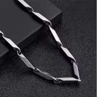 زنجیرمردانه استیل رنگ ثابت کبریتی 