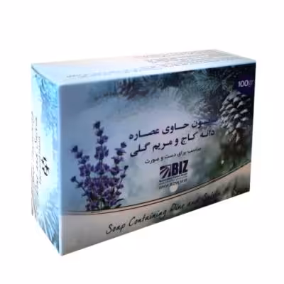 صابون دست و صورت دانه کاج و مریم گلی بیز پک 3 عددی