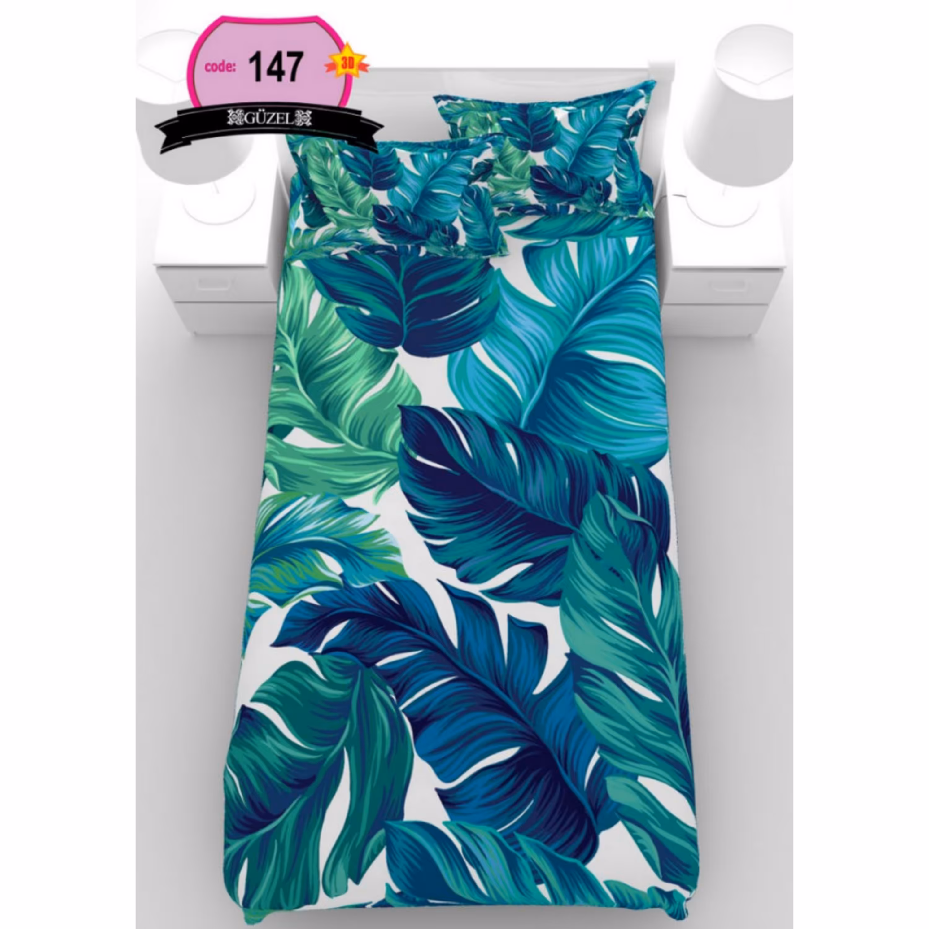 روتختی تک نفره سه بعدی برند گوزل -5 تکه -کد147