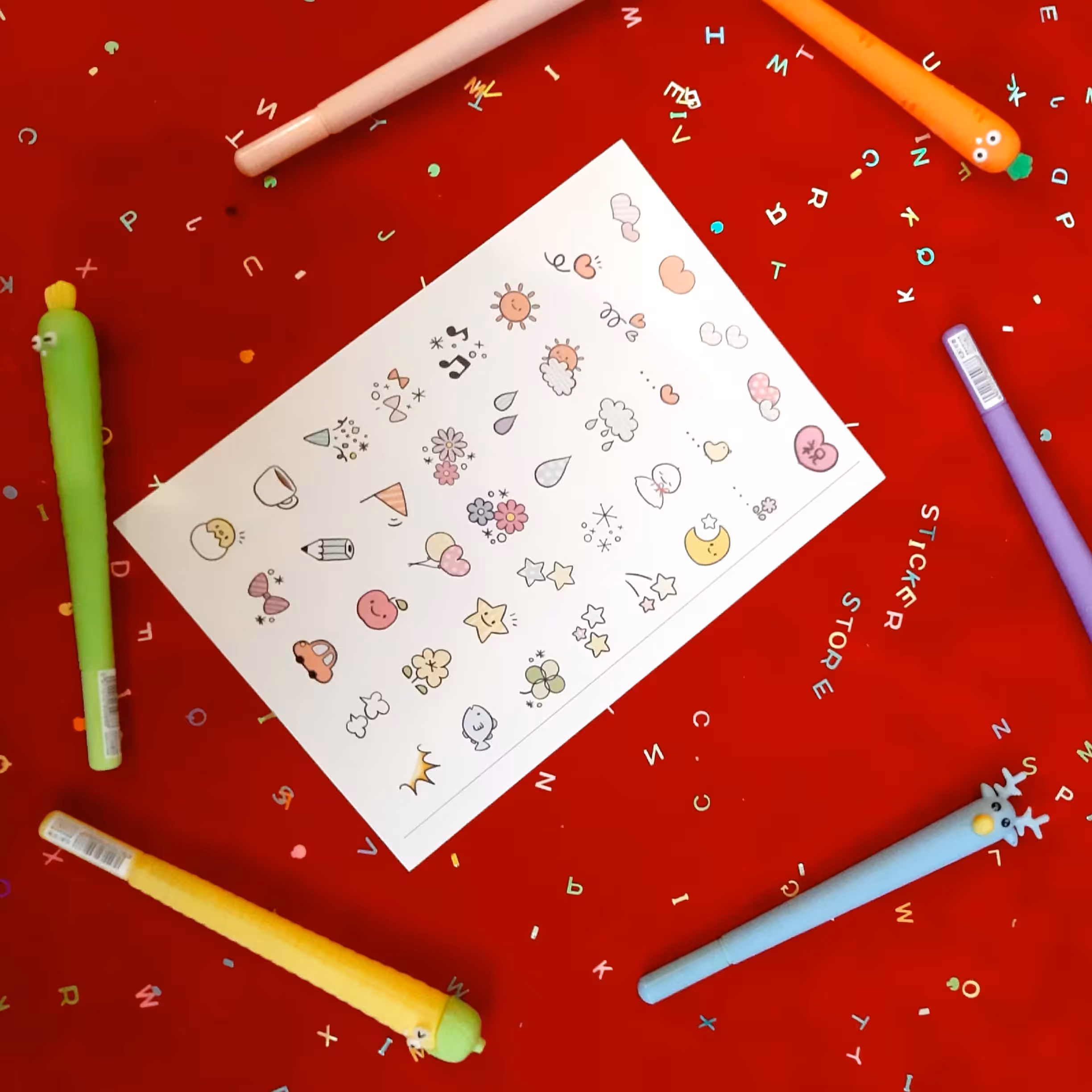 استیکر بولت ژورنال _ کد 188 _ مدل طرح های فانتزی مینیمال