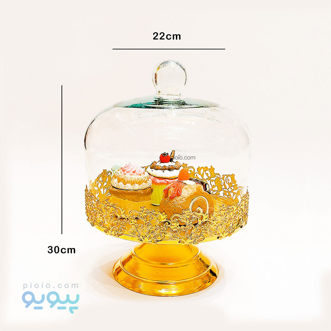 کاپ کیک پایه دار طلایی کد 2506