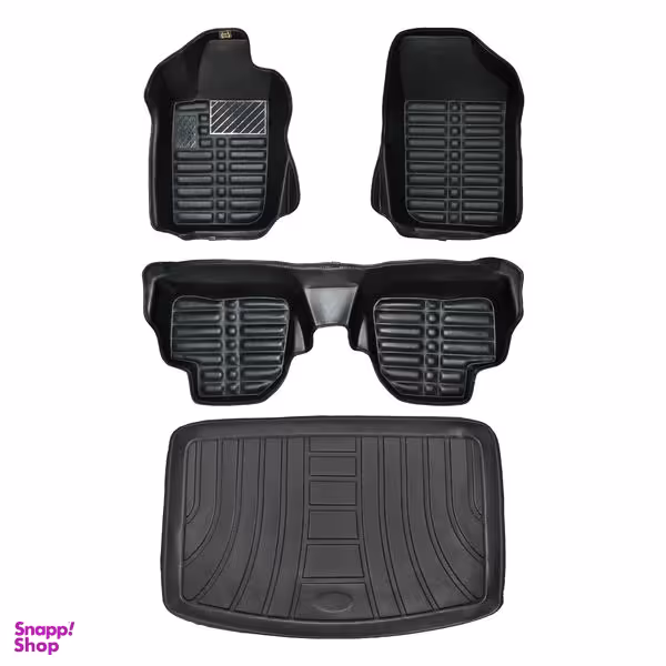 کفپوش پنج بعدی خودرو پانیذ مدل EVA مناسب پژو 206 به همراه کفپوش صندوق