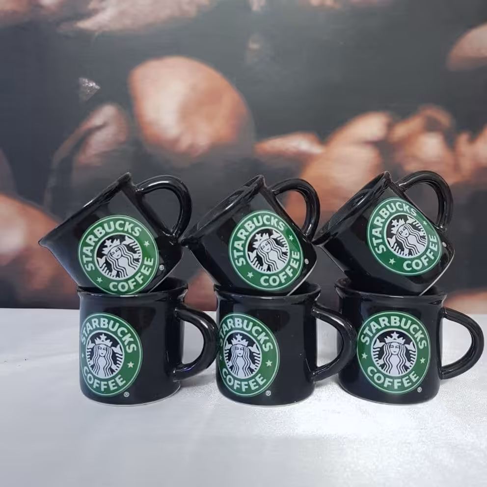  شات قهوه استار باکس بسته 6 عددی رنگ مشکی