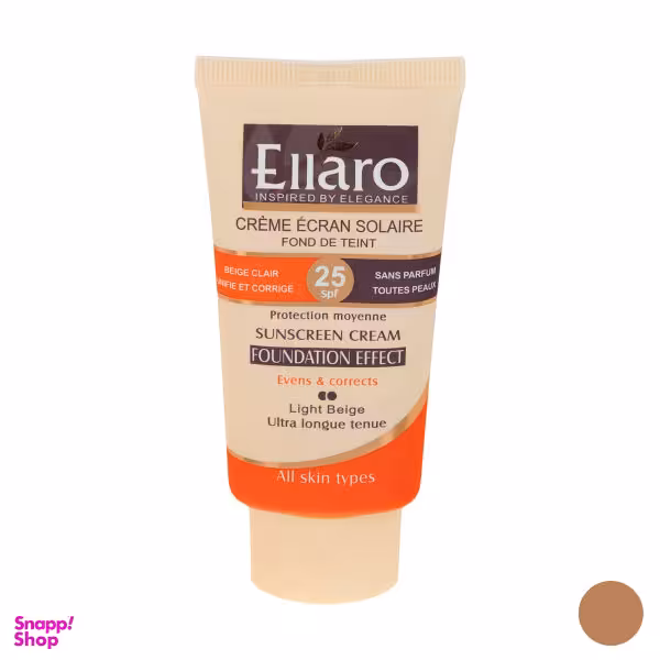 کرم ضد آفتاب الارو SPF25 سری Foundation Effect مدل Light Beige حجم 40 میلی لیتر