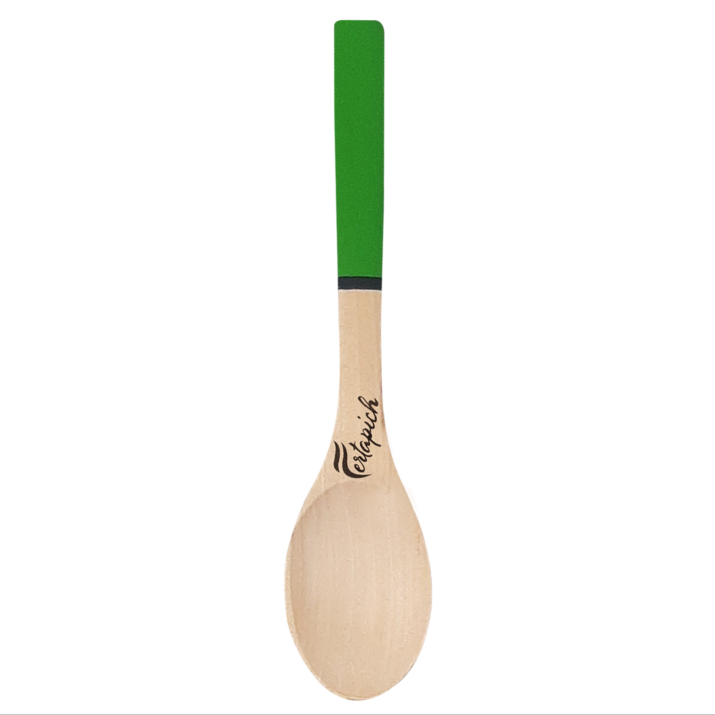 قاشق چایخوری چوبی فرتاپیچ رنگ سبز کد 03