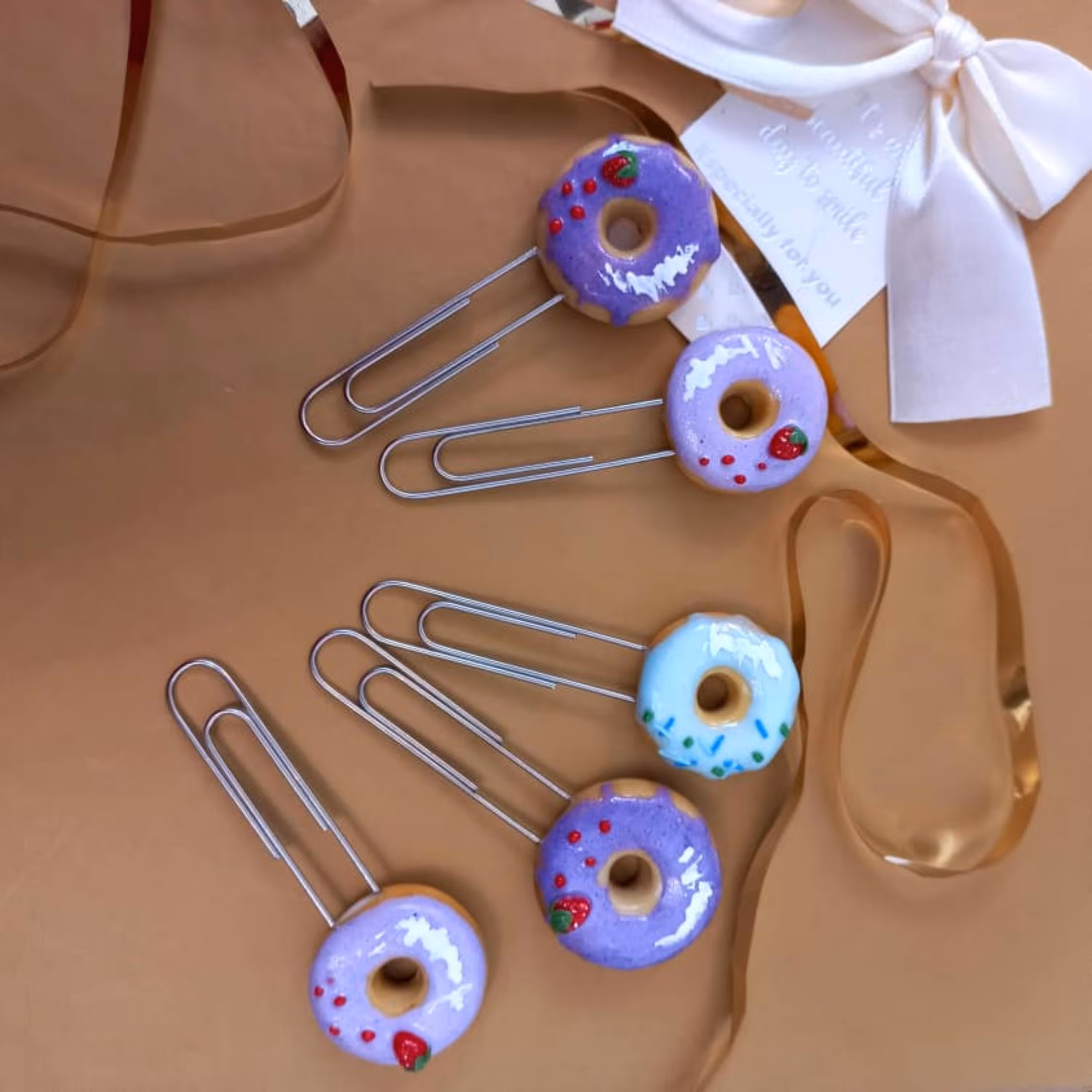 گیره کتاب و بوک مارک تزئینی با خمیر ایتالیایی