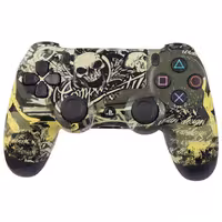 دسته بازی بی سیم سونی Dualshock 4 High Copy درجه یک طرح Skeleton 1 مناسب برای PS4