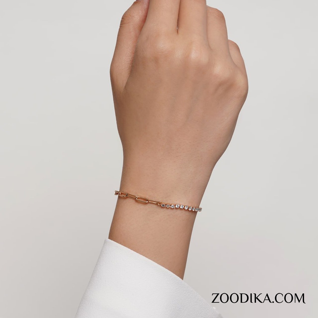 دستبند زنجیری ژوپینگ طرح طلا رنگ ثابت ضد حساسیت کد AAD-299