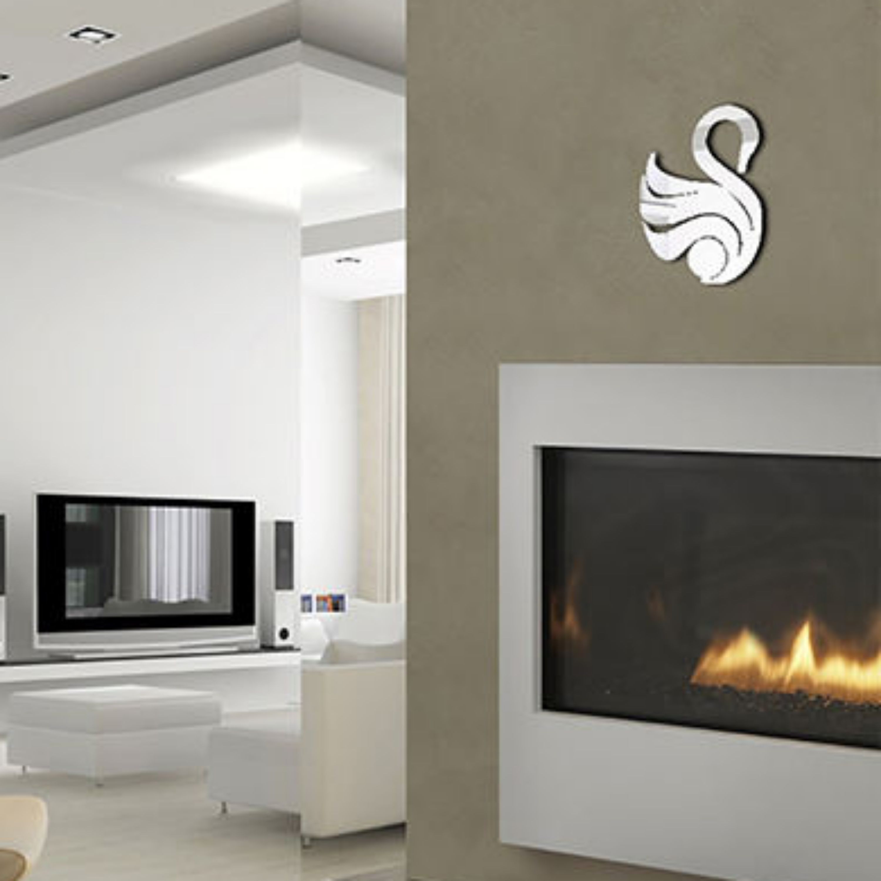 اینه دکوراتیو پدیده پلاس مدل قو