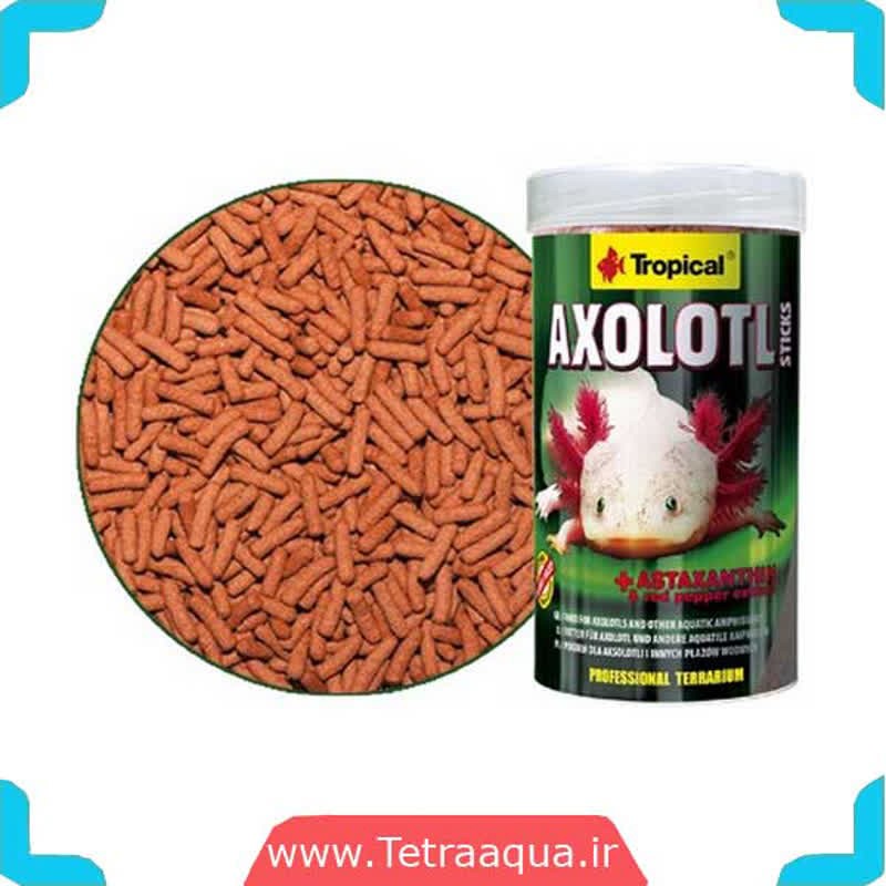 غذای دوزیستان Axolotl برند تروپیکال با پروتئین بالا به صورت استیک