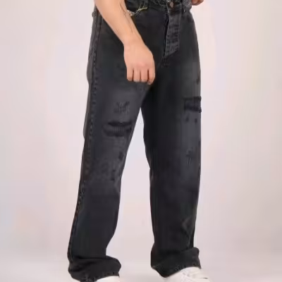 شلوار بگ ذغالی