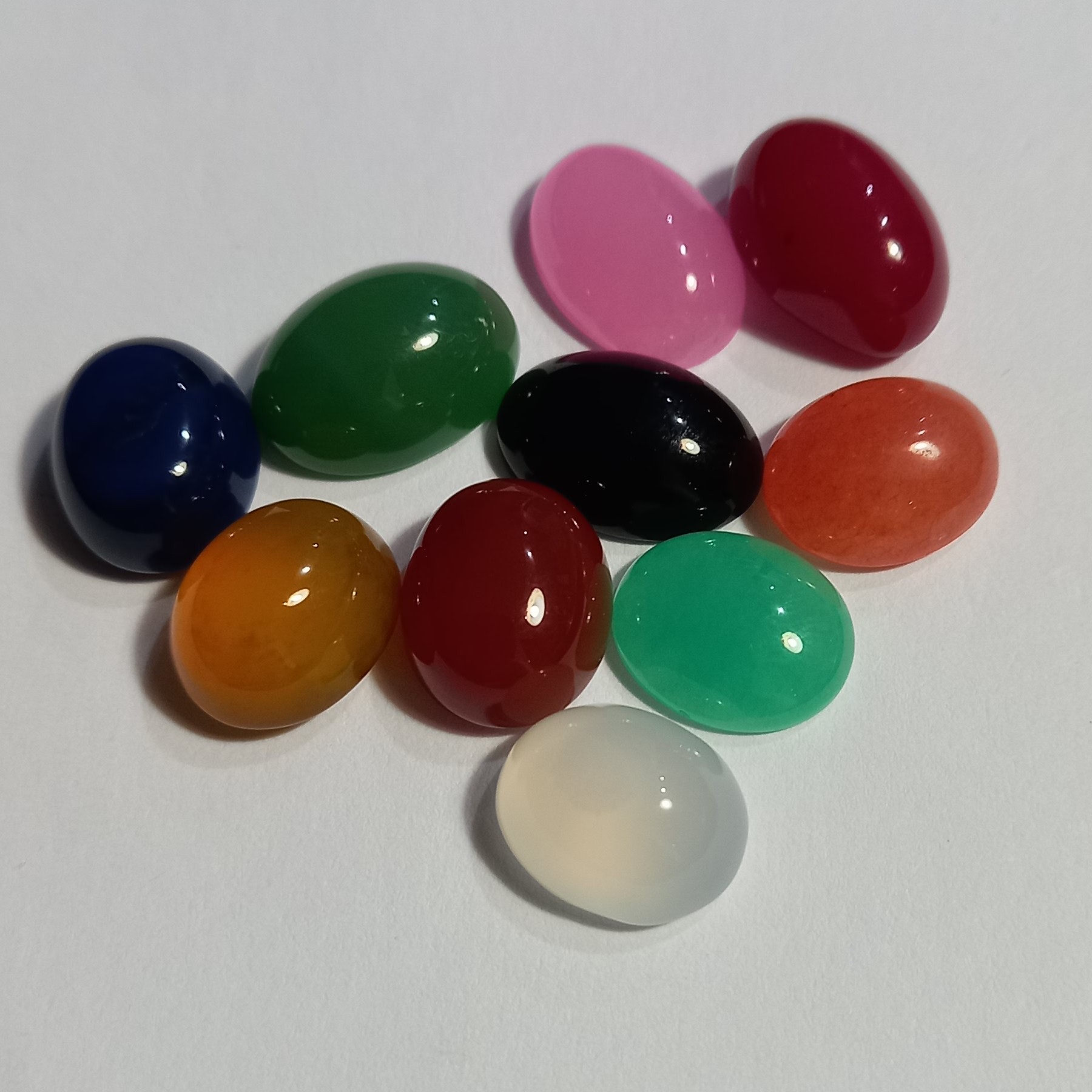 عقیق،پک ده عددی عقیق های با رنگ های متنوع و زیبا