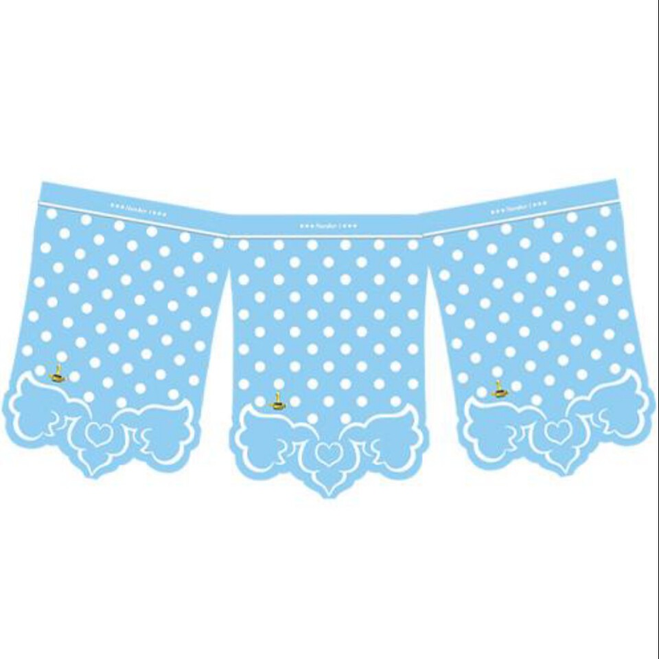 تم تولد ریسه تولدی تم آبی خال سفید(پک یک متری)