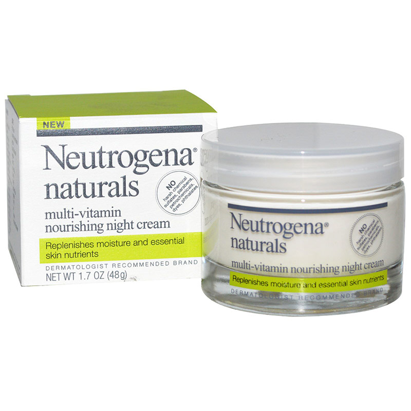 کرم مولتی ویتامین شب نوتروژینا Neutrogena Naturals multi-vitain nourishing night creame • خوش آرا