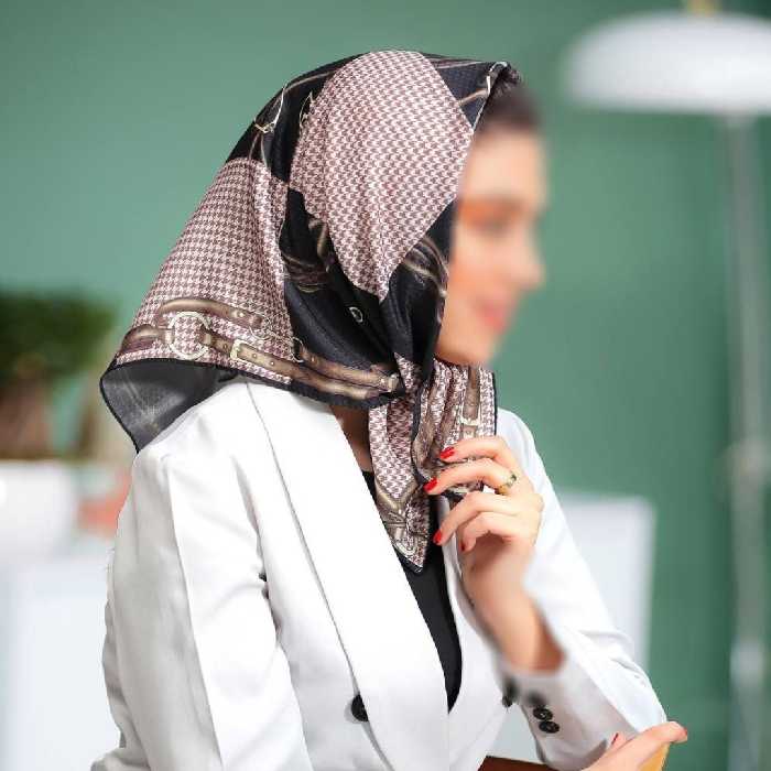 باندانا مینی اسکارف نخی طرح پیچازی مشکی ارسال رایگان 