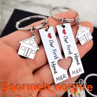 جاکلیدی ست خونه عشق بهمراه حک دلخواه و قلب میناکاری شده