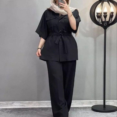 مانتو شلوار زنانه داکرون مدل تیانا