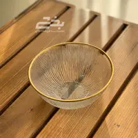 ست پیاله شیشه ای مدل لب طلا سولو 6 عددی