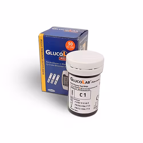 نوار تست قندخون گلوکولب GlucoLab بسته 50 عددی