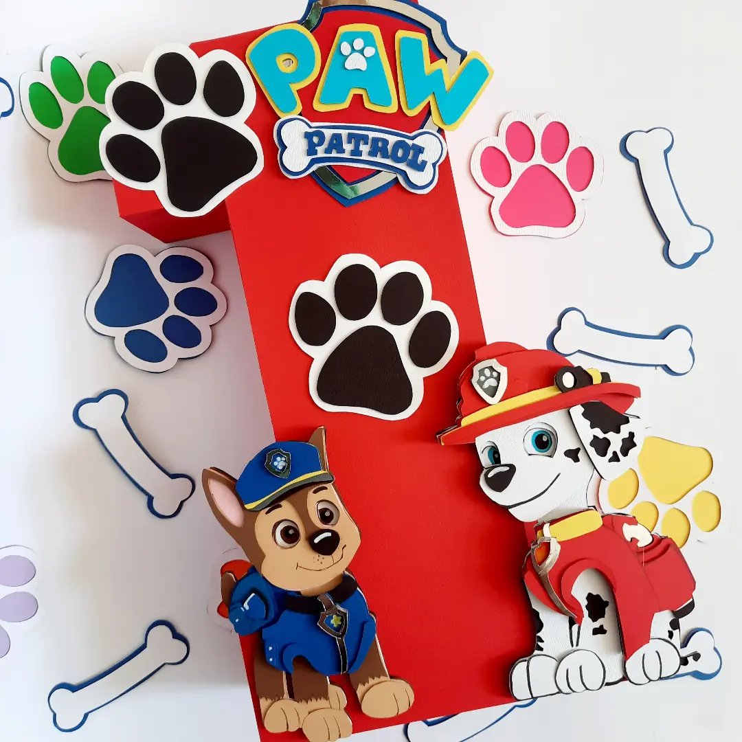 استند30سانتی عددسه بعدی تم سگهای نگهبان دستسازه نقش برجسته