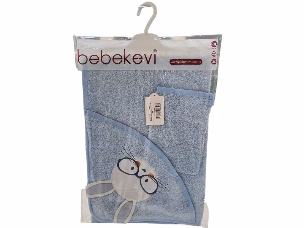 ست حوله کلاهدار و لیف نوزادی ببکوی bebekevi