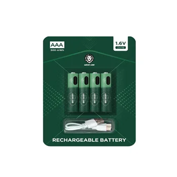 باتری نیم قلم شارژی گرین لاین مدل GNRGBAAA  1.6V Zn-Ni