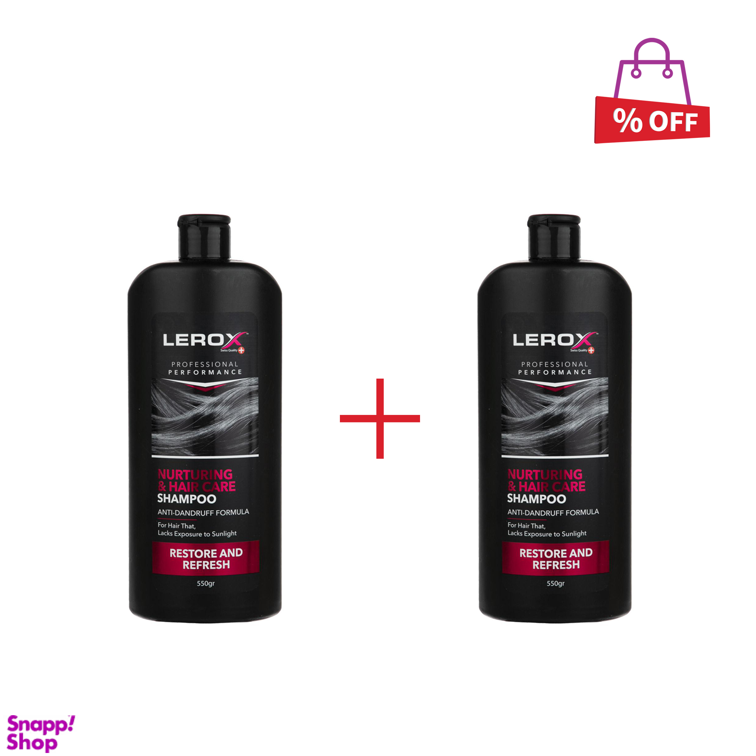 شامپو مو لروکس (Lerox) مدل Nurturing و Hair Care حجم 300 میلیلیتر مجموعه 2 عددی