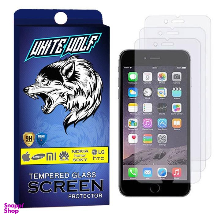 محافظ صفحه نمایش وایت ولف مدل WGS مناسب موبایل اپل iPhone 7 بسته 3 عددی