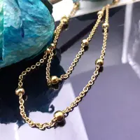 دستبند زنانه  دو لاین طرح گوی استیل ضد حساسیت رنگ ثابت  ضد حساسیت(204)