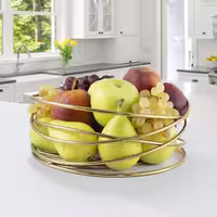 ظرف میوه خوری ارشاکو هوم طرح منحنی فیبوناچی فلزی طلایی MF03 