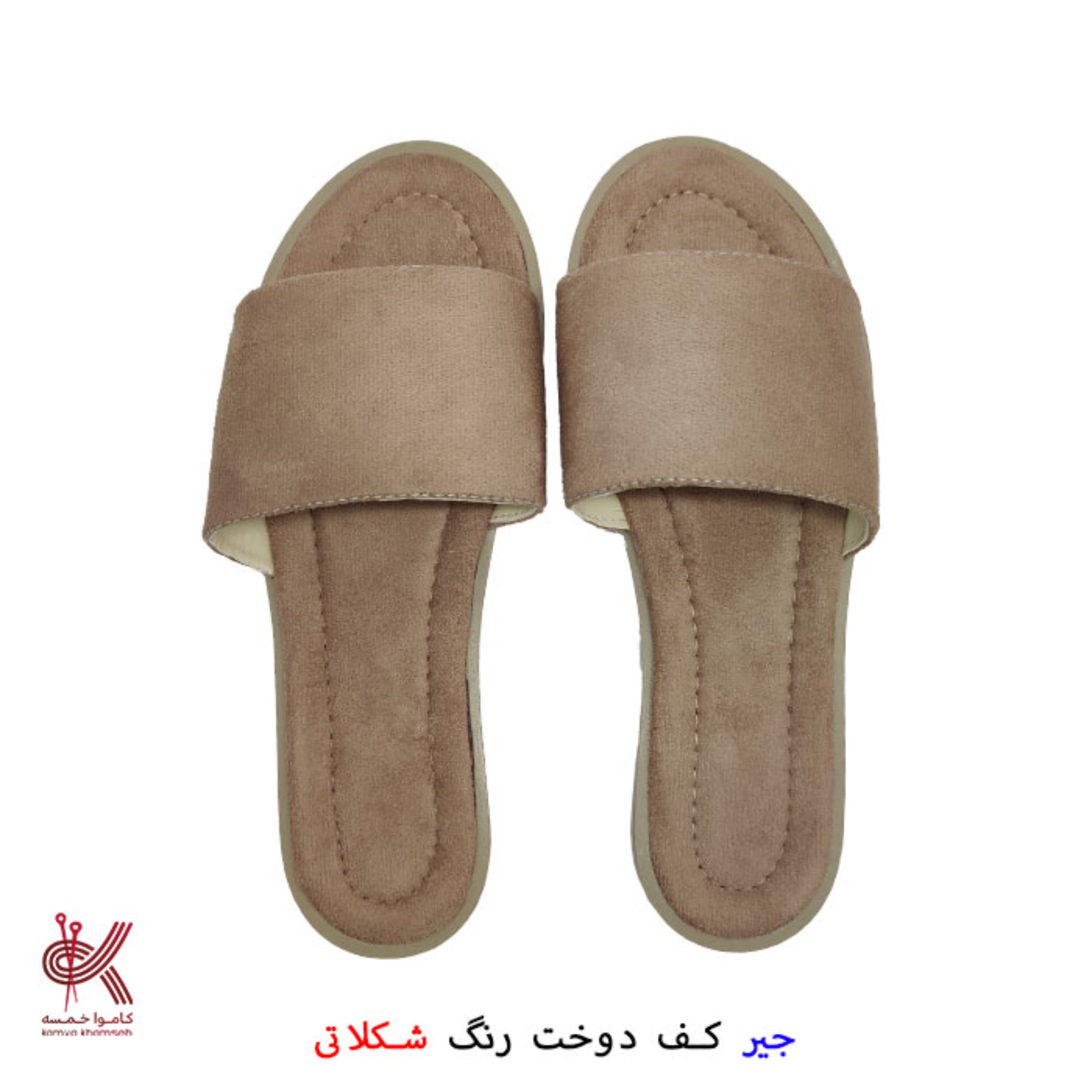 صندل جیر زنانه شکلاتی 37 خام مناسب برای تزئین با مکرومه