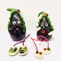 عروسک  خمیری بادنجان 