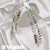 ریسه موی بغل سری مدل برگ هفترنگ (بسته 2عددی) ماه فام و تاج ماه