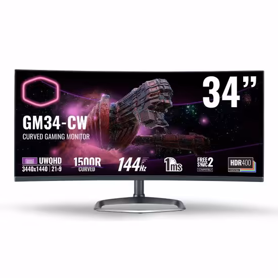 خرید مانیتور کولر مستر Monitor COOLER MASTER GM34-CW با بهترین قیمت