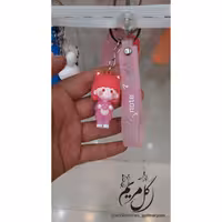 جاکلیدی سیلیکونی درجه یک طرح دار  مدل دخترکوچولو صورتی 