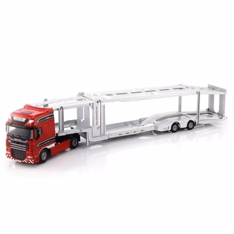 ماکت تریلر خودروبر فلزی TRANSPORT TRUCK KDW