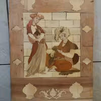 تابلو معرق برجسته چوب لیلی مجنون