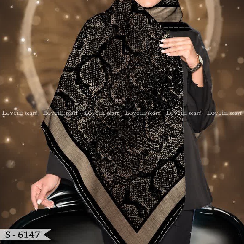روسری طرح دار نخی شیک و مجلسی قواره 140