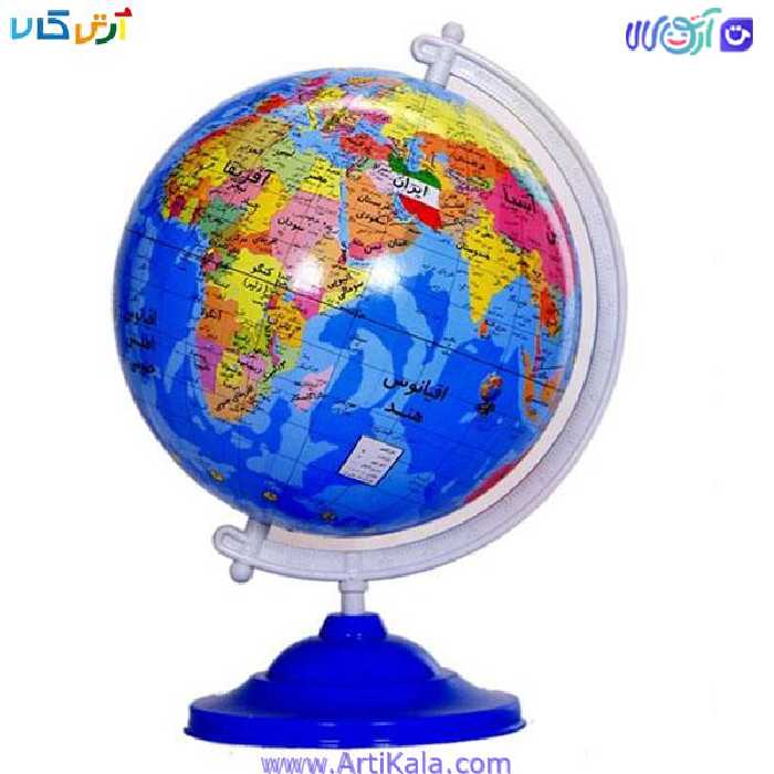 کره جغرافیا پایه پلاستیکی سایز 16