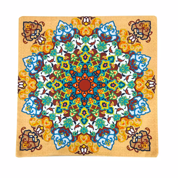 کاور کوسن مخمل جفتی طرح ترنج غرفه ترنج