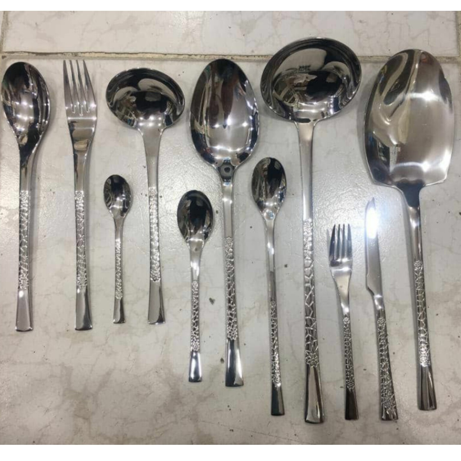 سرویس قاشق چنگال یونیک 120 پارچه دهانه اروپایی استیل نگیر کد 336