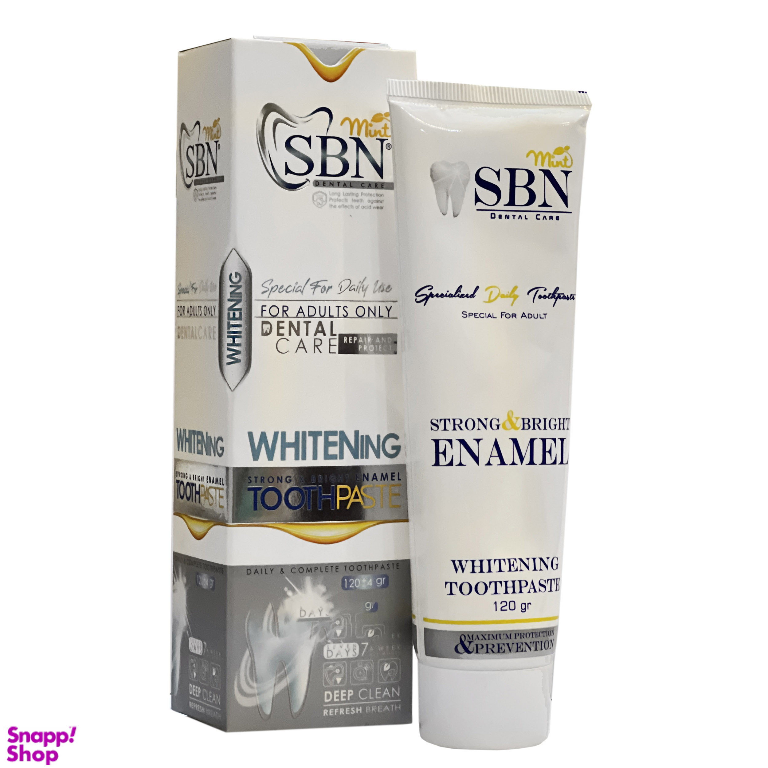 خمیر دندان اس بی ان مدل Whitening وزن 120 گرم