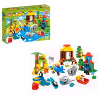 اسباب بازی لگو دوپلو 138 تکه مدل باغ وحش  zoo parks  کد 188191