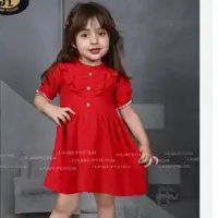 سارافون  دخترانه ابروبادی در طرح ورنگهای متنوع سایز 5تا9سال