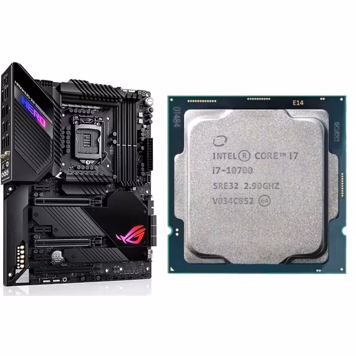 مادربرد ایسوس مدل ROG MAXIMUS XII HERO WI-FI همراه با پردازنده Core i7-10700