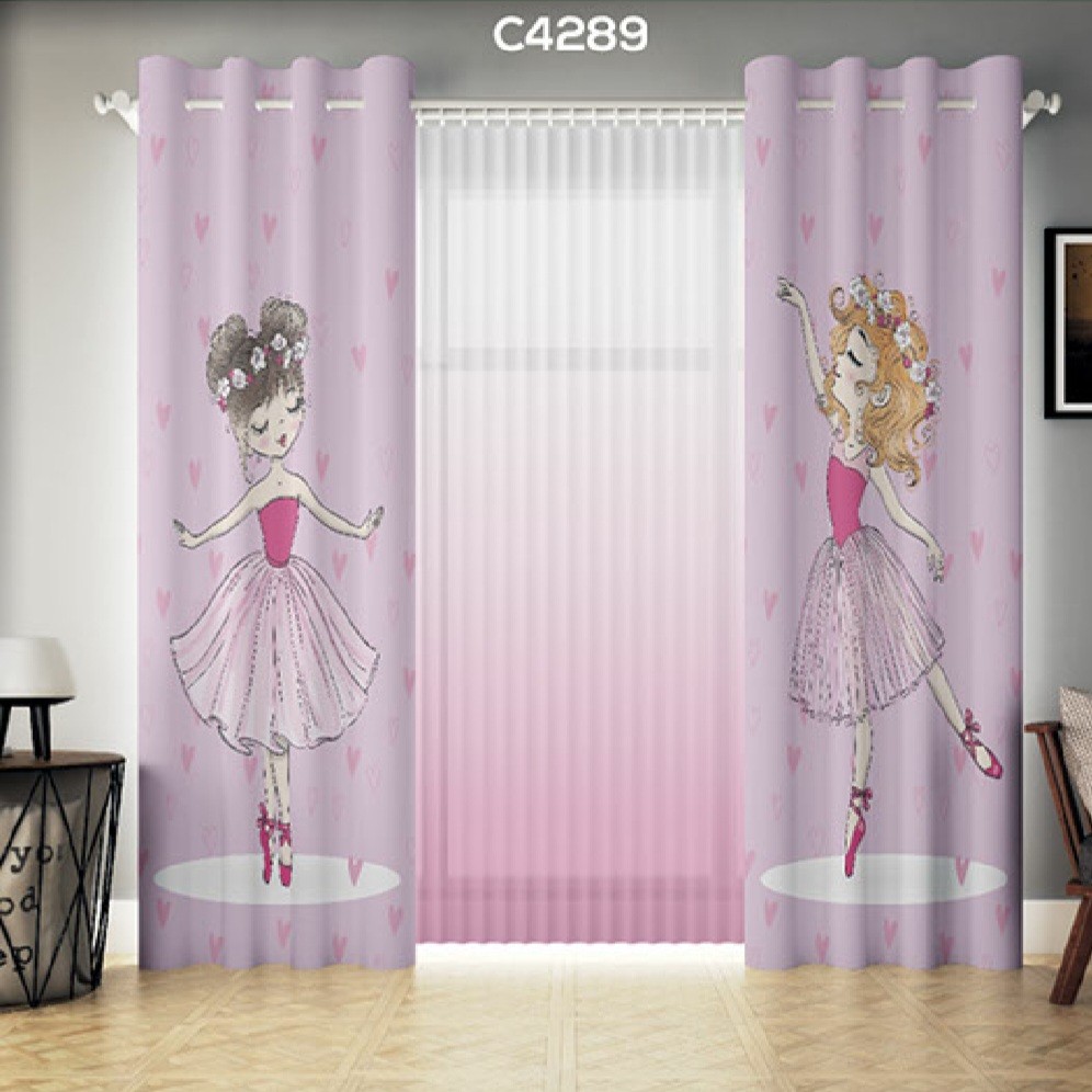 پرده چاپی طرح کودک دوقواره