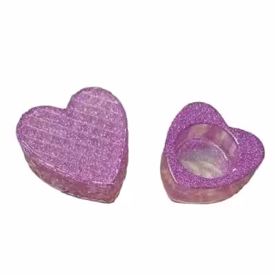 ست دوتایی جعبه وجاشمعی رزینی بنفش