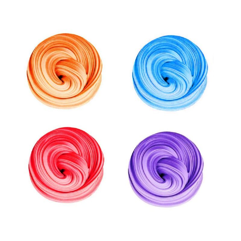 اسلایم خامه ای چهار رنگ به همراه قطره جادویی دارای کشسانی و قولنج بالا کد 05