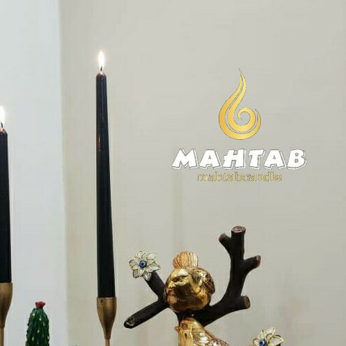 شمع قلمی 30 سانت مشکی بسته 12 عددی